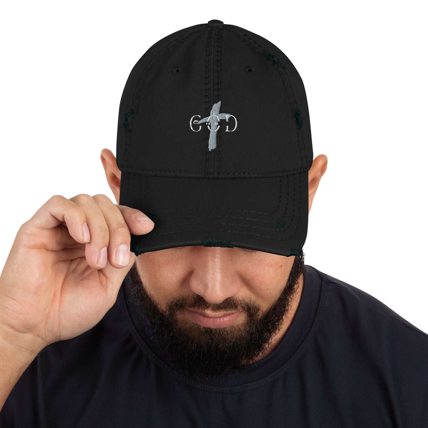 GOD FED| GOD LED Distressed Dad Hat (Unisex)