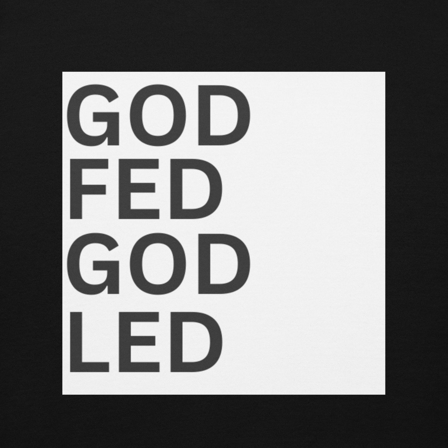 GOD FED| GOD LED Hoodie Unisex